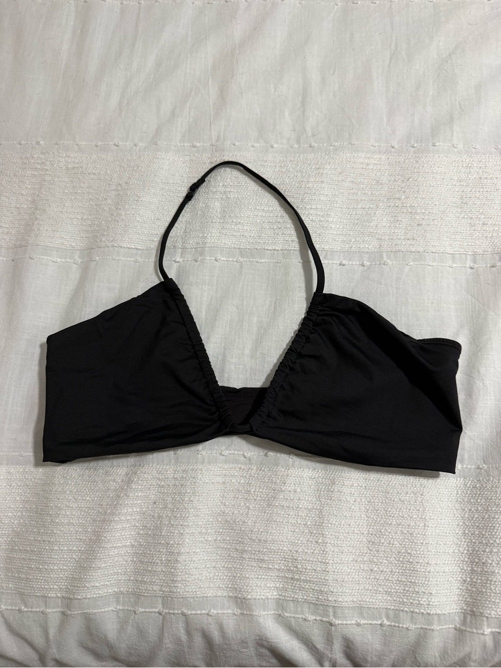 SKIMS Black Halter Bikini Top